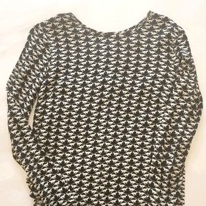 H&M Black & White Cat Blouse